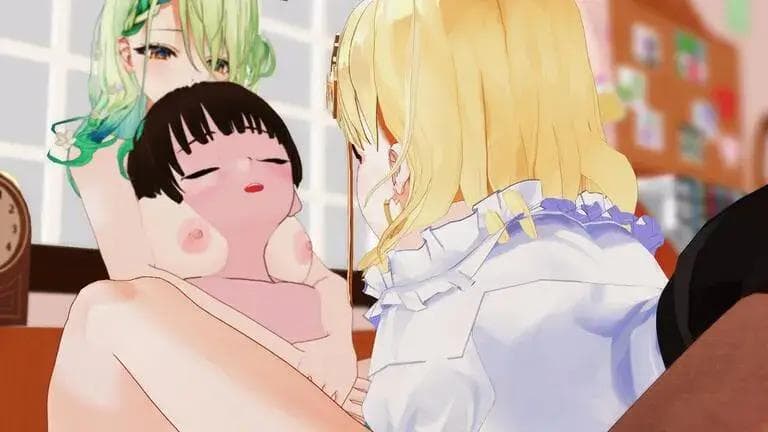 【mmd】 【差分有】フ〇ウナ&ア〇リア おねショタ！エッチなお姉ちゃん達に搾り取られる - ペペロンのMMD部 (ペペロン)の投稿｜ファンティア[Fantia]